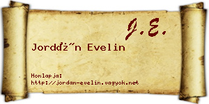 Jordán Evelin névjegykártya