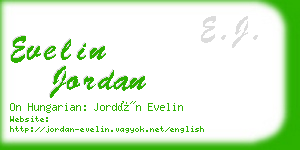 evelin jordan business card